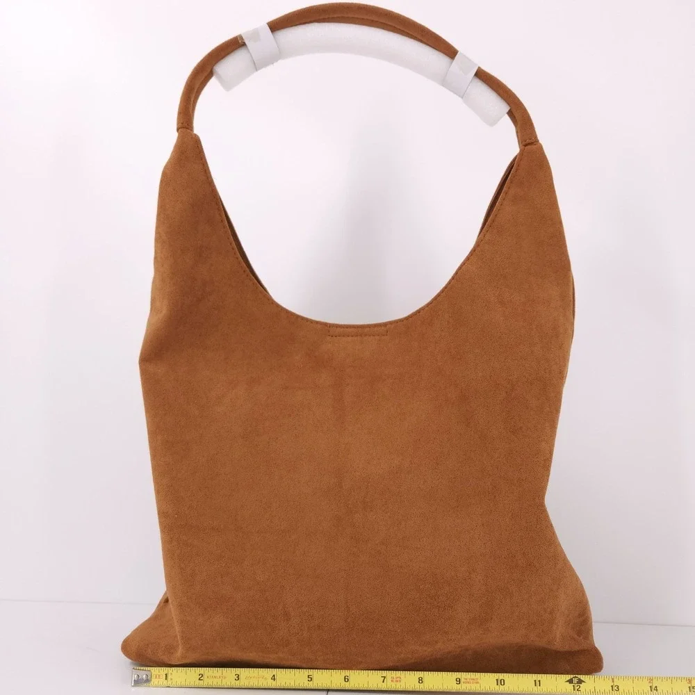 Like Dreams Cielo Oversized Hobo Tote Bag Brown Shoulder Magnetic Snap
